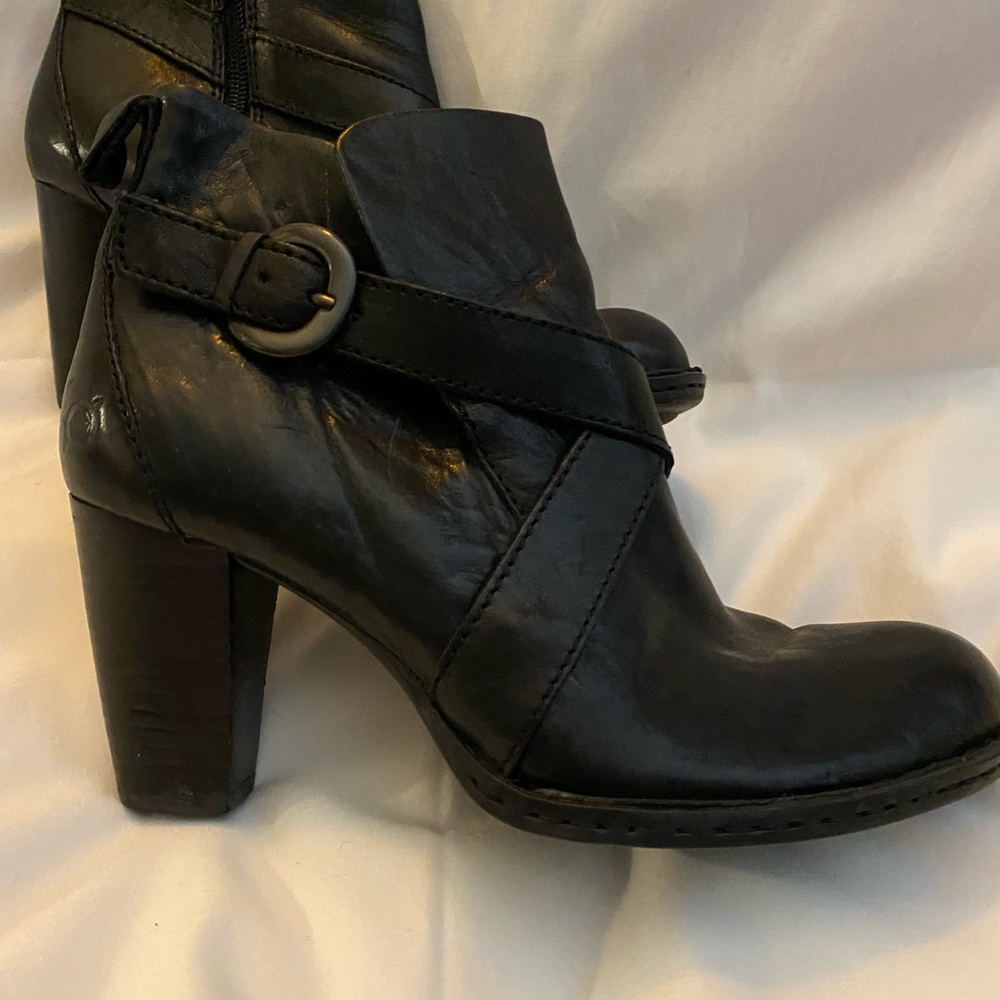 COPY - COPY - Born Black Leather Ankle Boots